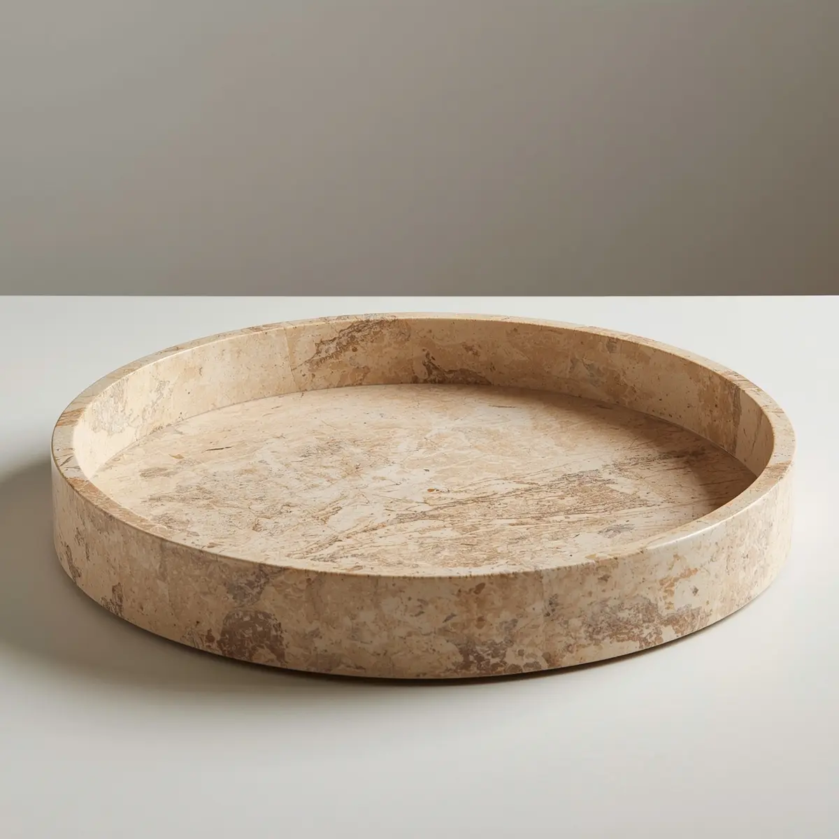 Travertine stone decorative tray